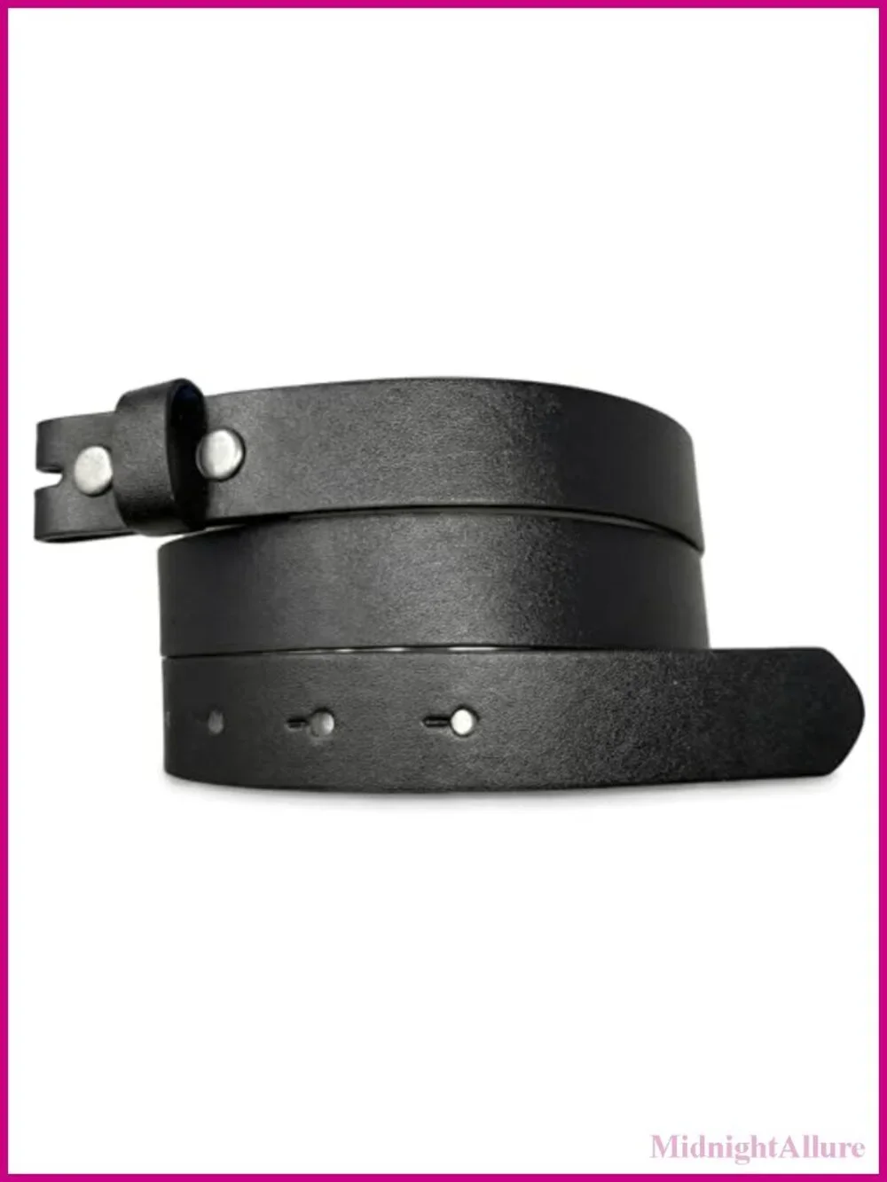 Womens Thin Leather Belt Strap Smooth Grain 1 Inch Wide Snap Closure